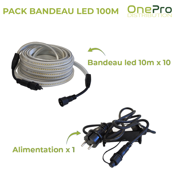 Bandeau LED 100 m + Alimentation