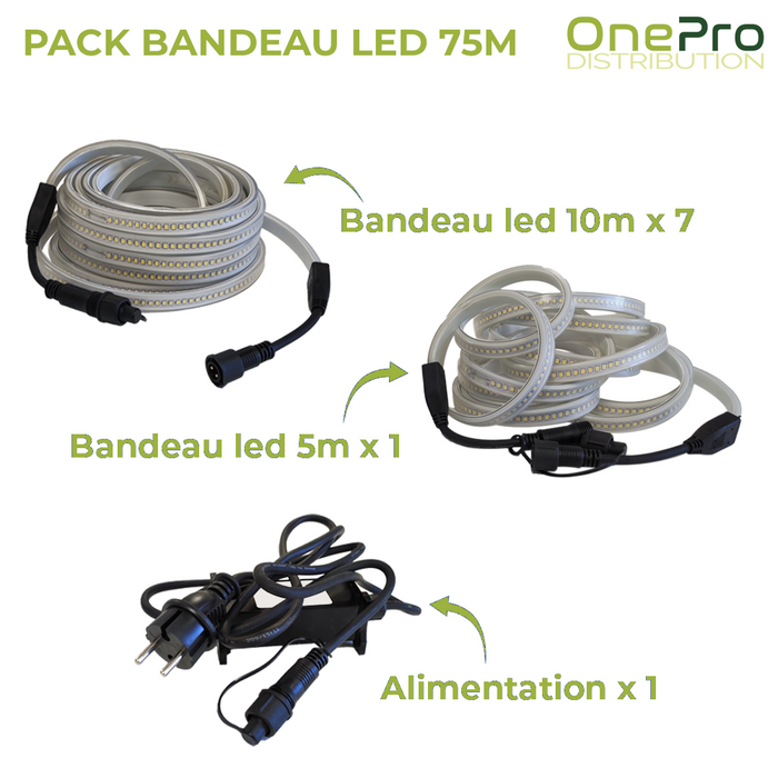 Bandeau LED 75 m + Alimentation